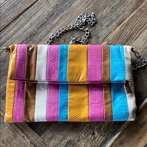 Striped Aldo clutch